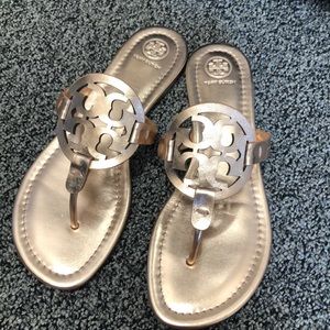 Tory Burch Miller Rose Gold Flip Flop Sandal